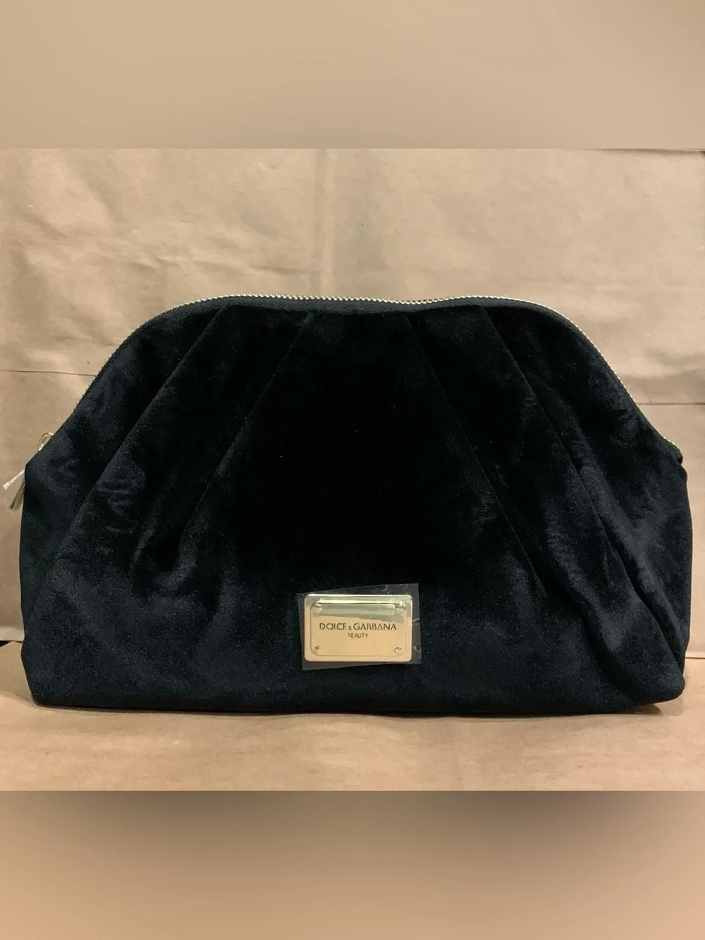Dolce & Gabbana Beauty velvet cosmetic bag